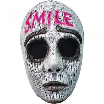 Máscara Neon Sonriente Urban de Látex Resistente, Pintada a Mano, Talla Única Adulto - Ideal para Halloween y Fiestas de Disfraces