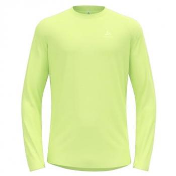 Camiseta de Manga Larga Esencial Odlo para Hombre, Capa Media Térmica, Color Amarillo