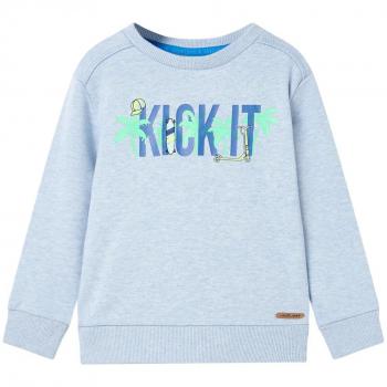 Sudadera infantil azul suave melange 128