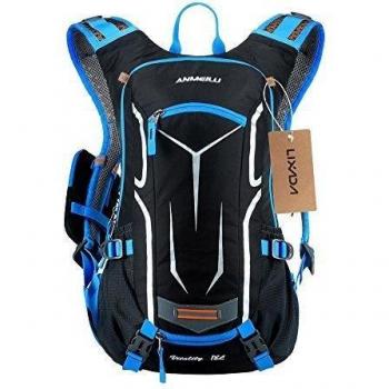 Lixada Mochila de Ciclismo Impermeable 18L Unisexo Respirable Ultraligero con Cubierta de Lluvia Mochila de Hombro Para Ciclismo Montañismo Viajes