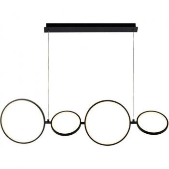 Plafón LED integrado Cirque Aluminio Blanco 4 bombillas 150cm