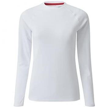 Gill Camiseta de Pesca de Manga Larga UV Tec para Mujer, Color Blanco, Secado Rápido