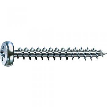 Tornillos SPAX de Cabeza Redonda Pozidriv 4 x 12 mm Galvanizados - Caja de 1000 Unidades