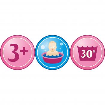 Cosy Aquini 13 Soft Cloth Bath Baby Doll with Blond Hair and Blue Sleeping Eyes - 7-Piece Set