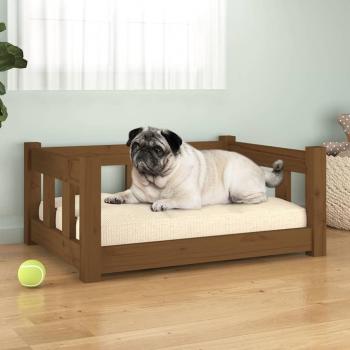 Honey Brown Solid Pine Dog Bed 25.8x19.9x11