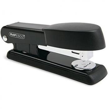Rapesco Bowfin - Grapadora metálica, 25 hojas de capacidad, usa grapas 26 y 24/6 mm, color negro