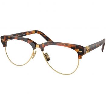 Miu Miu MU09ZS Blue-Light Block 19P08N Women's Eyeglasses Gold Size 57
