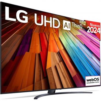 LG - Televisor LED 86 LG 86UT81006LA Ultra HD 4K con Smart TV WebOS24 y Procesador Inteligente α5 Gen7
