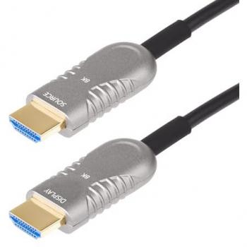 StarTech.com 100ft HDMI 2.1 Hybrid Active Optical Cable (AOC) CMP Plenum Rated 8K Ultra High Speed HDMI 2.1/2.0 Fiber Optic Cable 48Gbps 8K