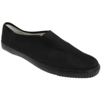 Dek Adults Unisex Gusset Black Canvas Plimsolls
