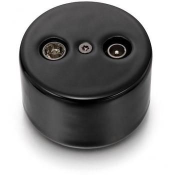 Fontini Toma única RTV-SAT DO Superficie Porcelana Negro (Pack)