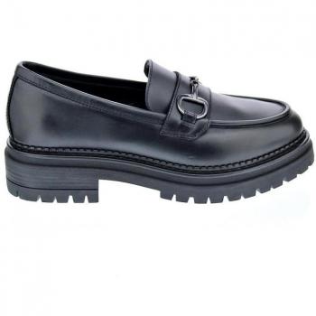 Mocasines Nero Giardini de Mujer en Piel Negra con Detalle de Estribo I217715D