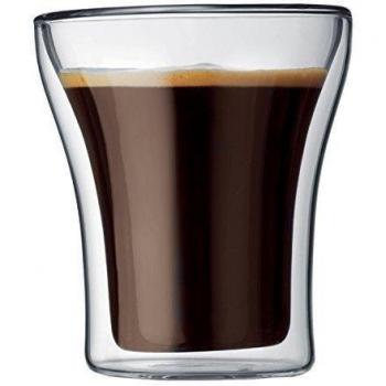 Bodum Assam - Set de 2 vasos térmicos, 0,2 l, borosilicato, transparentes