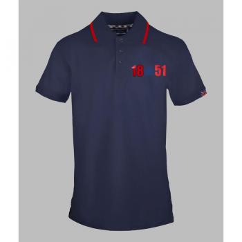 Aquascutum Men's London 1851 Navy Blue Polo Shirt - Size Small