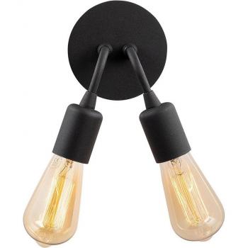 Aplique de pared WellHome, estructura de metal color negro