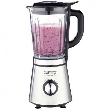 Camry CR4083 Batidora de Vaso Americana Jarra de Cristal 1,5 Litros, 2 Velocidades + Pulso, 4 Cuchillas Acero Inoxidable, Libre de BPA,