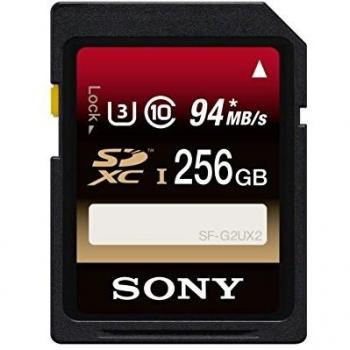 Sony SFG2UX2 - Tarjeta de Memoria SD de 256 GB, Color Negro