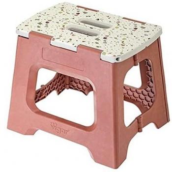 VIGAR - Taburete Plegable Compact Terrazzo on Top de 27 cm de Altura, terrazo on top