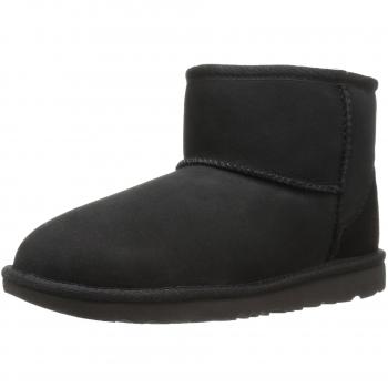Ugg Australia Kids Classic Mini II Black Sheepskin Boots Size 35 EU