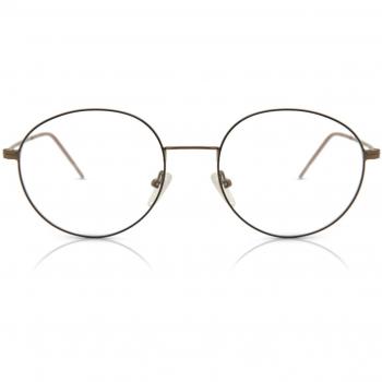 Gafas Anti-Azules Ovaladas con Montura Completa Metálica Marrón para Hombre - SmartBuy Collection