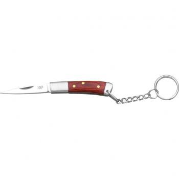 Navaja llavero JKR con mango de madera roja, virola de acero inox y hoja de 4 cm JKR326