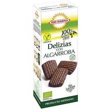 Delizias de algarroba bio Bio-Darma 125 gramos - Galleta fresca de avena con algarroba, 100% orgánica, sin gluten, vegana, envase de 125 gramos