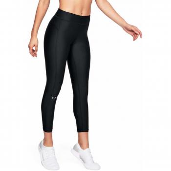 Under Armour HG Ankle Crop Pantalones Pirata, Mujer, Black/Metallic Silver