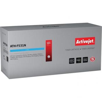 Tóner Activejet ATH-F531N Cian - Compatible con impresoras láser, rendimiento de 2,500 páginas, alta calidad de impresión, fácil instalación