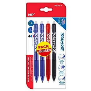 PACK DE 4 BOLIGRAFOS BORRABLES