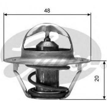 Termostato GATES TH00391G2, tipo refrigerante, compatible con sistemas de refrigeración automotriz, diseñado para mantener la temperatura óptima del motor, fabricado con materiales de alta calidad para garantizar durabilidad y rendimiento