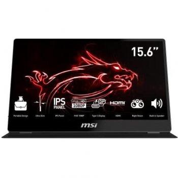 MSI Optix MAG162V - Monitor portátil de 15.6 FullHD, 60Hz, 1920 x 1080, Pantalla Plana, Panel IPS, Ratio 16:9, Brillo 250 nits, Anti-Glare, Color Gris