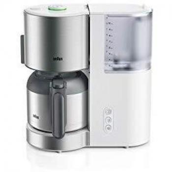 Cafetera de filtro Braun IDCollection KF 5105 WH - 10 tazas, con AromaSelect y termo de acero inoxidable, 1000 W
