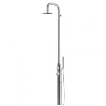 Ducha de Pared Interior y Exterior en Acero Inoxidable 316L con Teleducha Móvil Sined Pula 183x6x40 cm