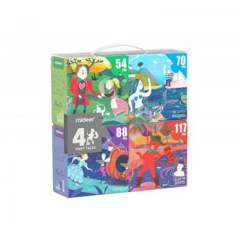 Puzzle Mideer 4 en 1 Cuento de Hadas con Diferentes Niveles de Dificultad