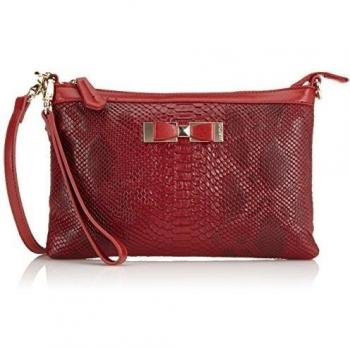 Valentino VANITAS - Bolso tipo baguette de piel sintética mujer, color rojo, talla 27x18x2 cm