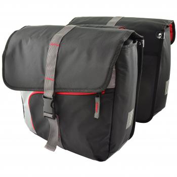 Cordo funda doble Santo E-Bike, antracit/rojo, 34 x 13 x 38 cm, 35 L, 412367
