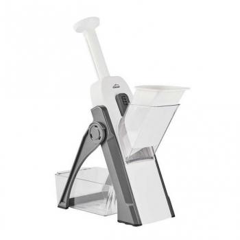 Mandolina de Cocina Vertical Lacor con Protector de Manos, Plástico Blanco/Verde