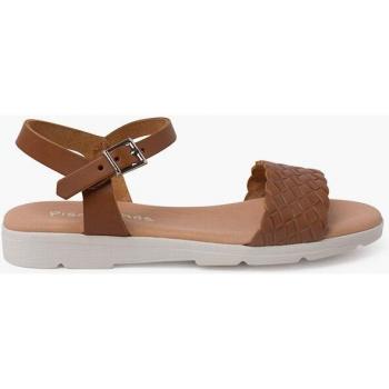 Sandalias abiertas de niña con hebilla y pala trenzada
