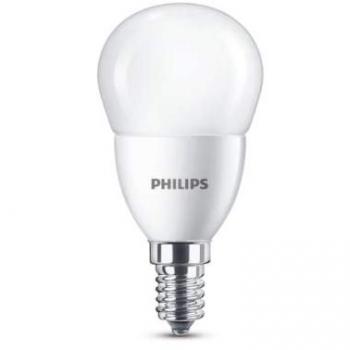 Philips bombilla LED esférica mate casquillo fino E14, 5.5 W equivalentes a 40 W en incandescencia, 520 lúmenes, luz blanca fría