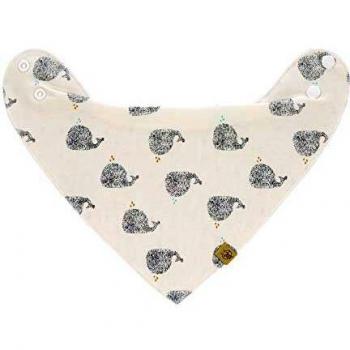 LÄSSIG Babero para bebé, bandana de algodón, botón de presión, reversible, bandana Little Water