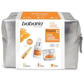 Neceser Babaria Vitamina C - Rutina Completa con Ampolla Facial 2 ml, Sérum 30 ml y Crema Facial 50 ml, Hidrata e Ilumina el Rostro, Acción Antioxidante y Anti