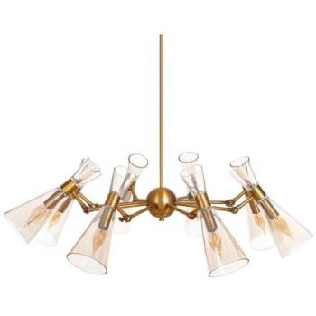Lámpara de Techo Dorado BigBuy Home, diseño elegante y moderno, acabado dorado brillante, material metalizado, apta para bombillas E27 (no incluidas), ideal para iluminar espacios como salones y comedores