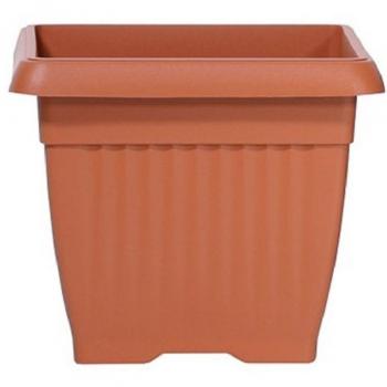 Maceta TERRA 1,7L Terracota - Diseño Moderno, dimensiones (mm) 150x150x130, color terracota