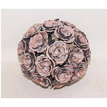 BigBuy Home Bola Metal Flor Color Cobre en, Coleccion Art & Metal by Homania, Talla Unica