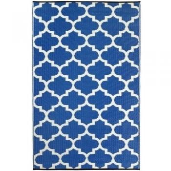 Fab Habitat Tánger - Alfombra, 150 x 240 cm, color azul regata y blanco