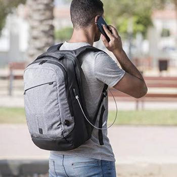 BigBuy Gadget S1413395 Mochila, Adultos Unisex, Gris, Talla única