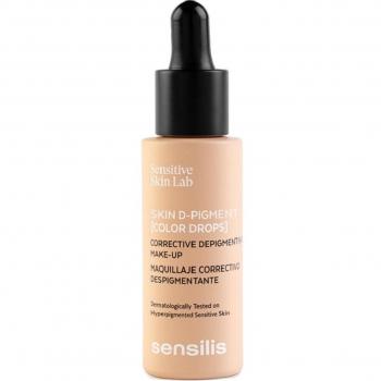 Sensilis Skin D-Pigment Color Drops 30 ml - Corrective Depigmenting Make-Up, Shade: 04 Beige Doré, Depigmenting properties, Lightweight texture, Suitable for all skin types