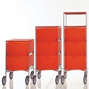 Kartell Mobil 2001 Contenedores, Acero, Negro, 49x40x56 cm