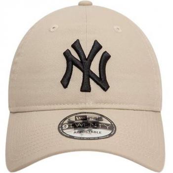 Gorra New Era 9TWENTY de la Liga de los Yankees de Nueva York Crema y Negro