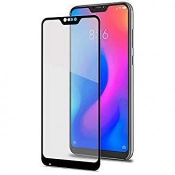 Celly Protector de Pantalla para Xiaomi Mi A2 Lite, Vidrio Cristal Templado Dureza 9H Antihuellas y Antiarañazos, Negro